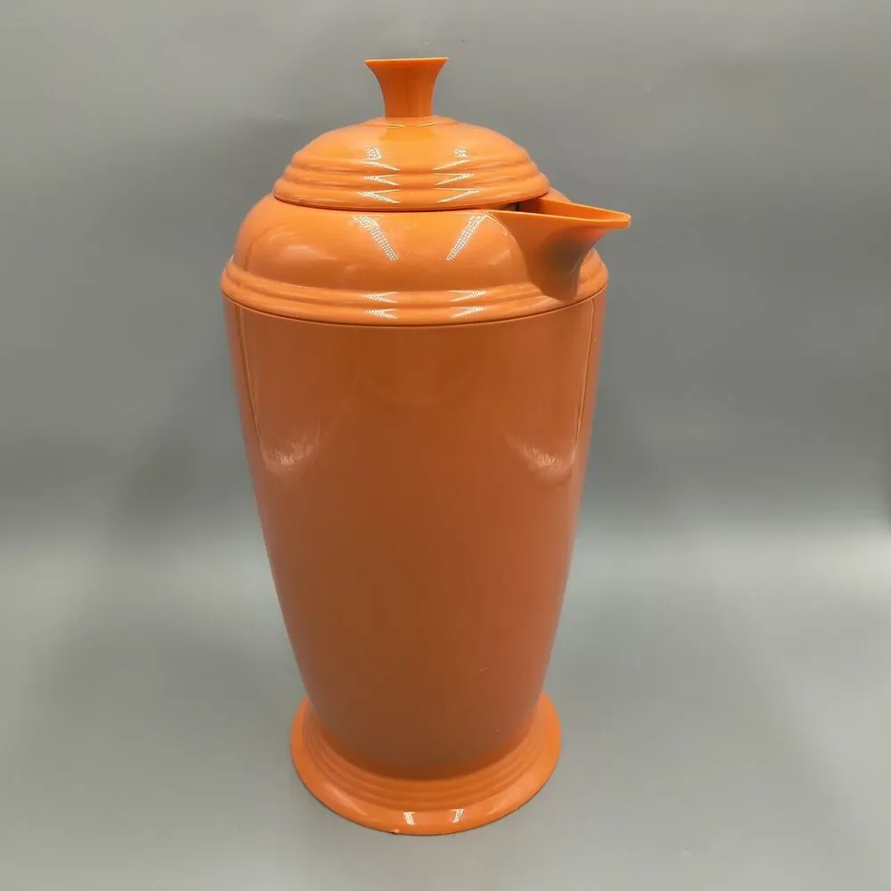 Vintage Fiesta Ware Copco Plastic Thermal Coffee Carafe Pitcher Persimmon 32oz